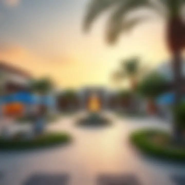 Vibrant community spaces and recreational areas of Al Marjan Island, highlighting lifestyle offerings.