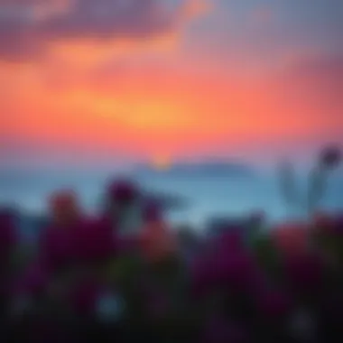 Sunset view over Al Marjan Island with a backdrop of serene waters, symbolizing growth and tranquility.