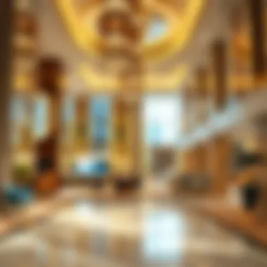 Interior design features of Al Reem Plaza reflecting luxury
