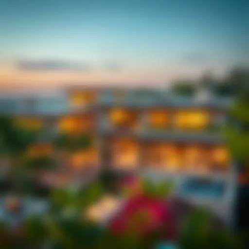 Aerial view of the Beach Oasis showcasing its architectural brilliance