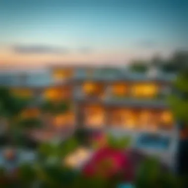 Architectural Brilliance of Beach Oasis Aerial view of the Beach Oasis showcasing its architectural brilliance