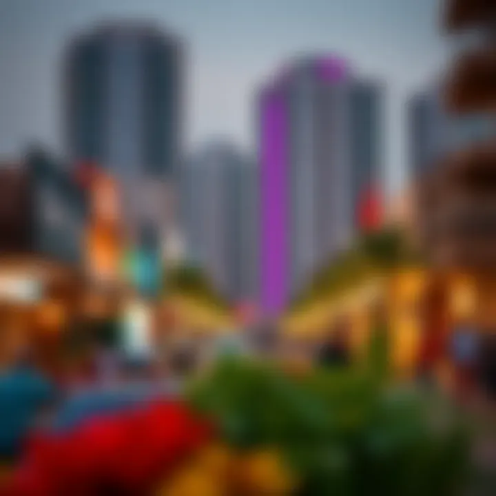 Vibrant community atmosphere surrounding بيلا روز الممزر