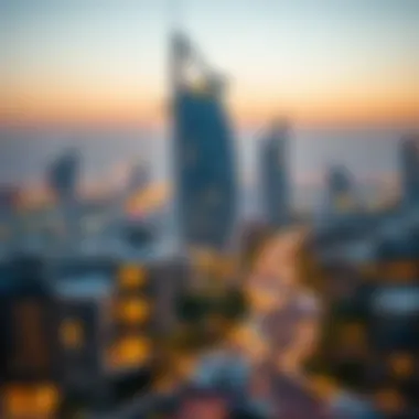 Map highlighting prime real estate locations in Dubai