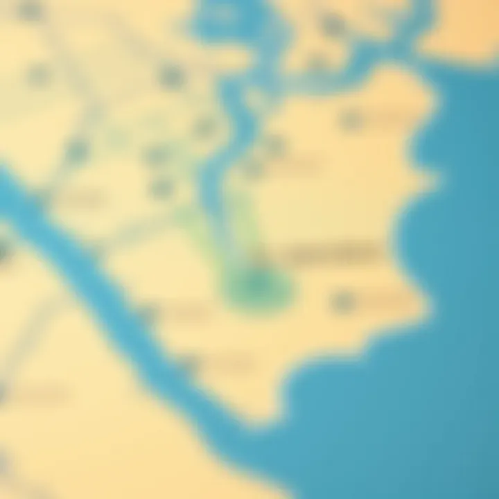 Map highlighting the strategic location of Al Qasimia within Sharjah