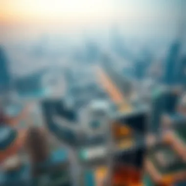 Dubai Skyline: A Fusion of Modernity and Tradition Aerial view of Dubai's skyline showcasing modern architecture