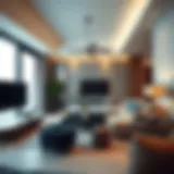 Modern living room in a flat in Al Nahda