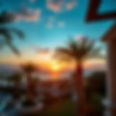 Panoramic sunset view from Serenia Living Palm residences