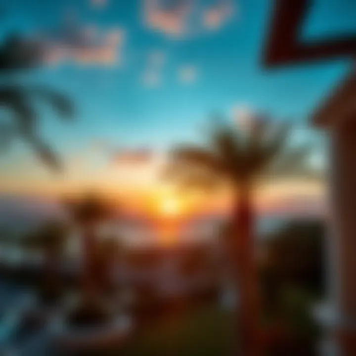 Panoramic sunset view from Serenia Living Palm residences