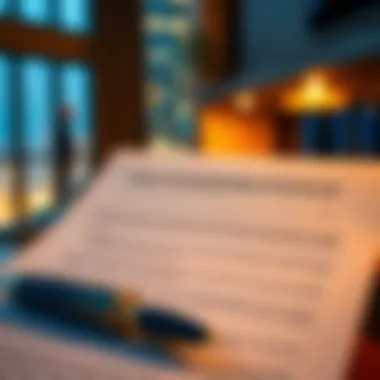 A legal document representing rental agreements in Dubai