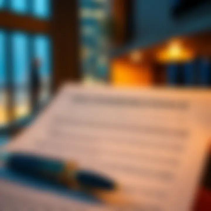 A legal document representing rental agreements in Dubai
