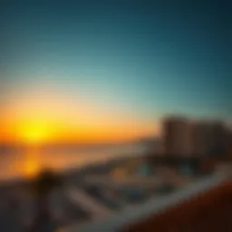 Stunning view of Qurm's coastline during sunset