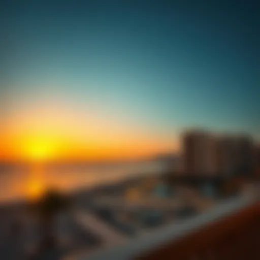 Stunning view of Qurm's coastline during sunset