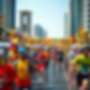 Vibrant view of participants during the Dubai Canal Run