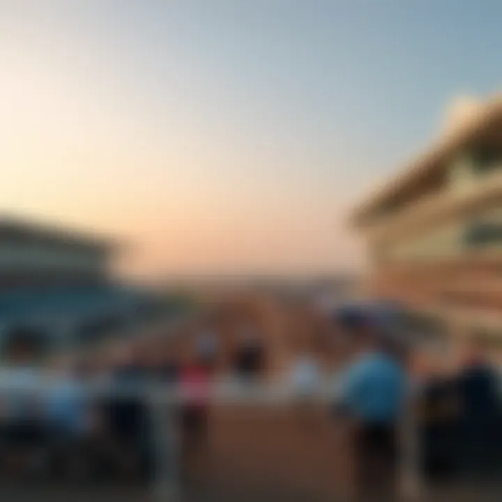 The iconic Meydan Racecourse during a major horse racing event