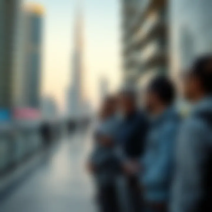 Investors examining real estate options in Dubai