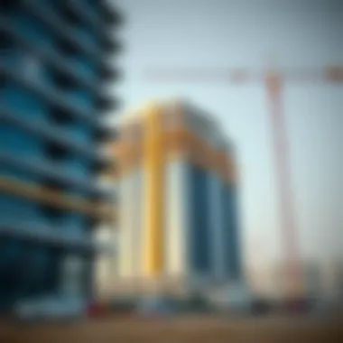 Building the Future: A Modern Commercial Development in Progress Construction site of a modern commercial building