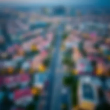 Vibrant Neighborhoods: The Heart of Dubai's Real Estate Market Aerial view of a vibrant Dubai neighborhood