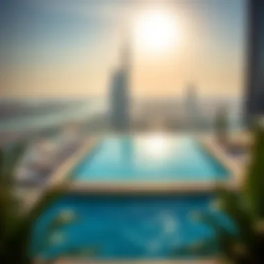 Breathtaking Rooftop Pool View Panoramic view from the hotel's rooftop pool
