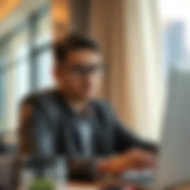 Navigating Online Banking Challenges A person navigating challenges while setting up online banking