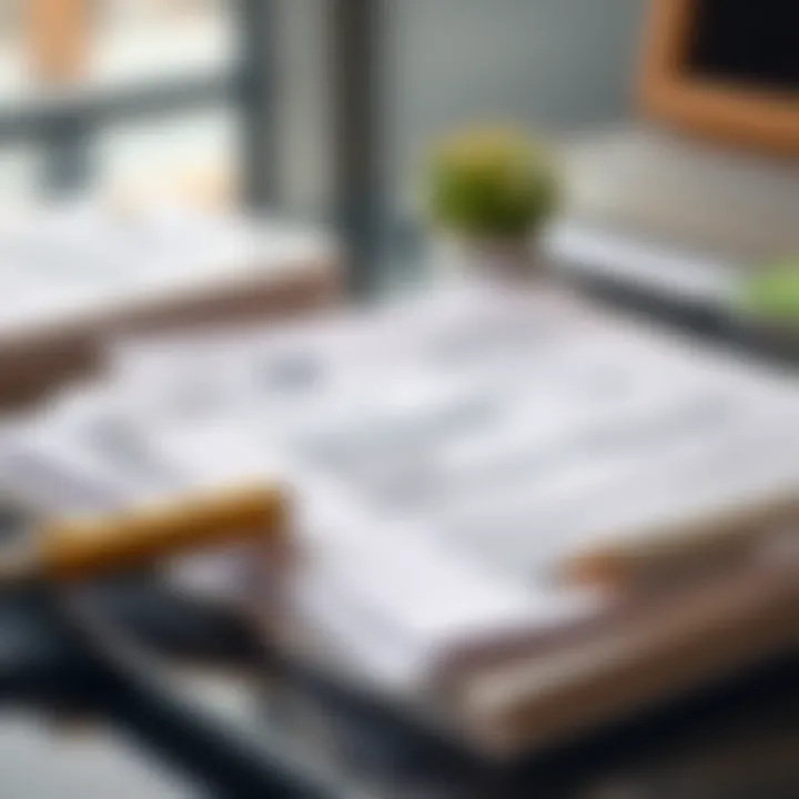 A collection of documents required for online bank account opening