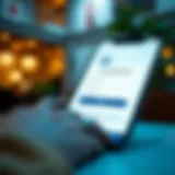 A digital representation of a bank account setup on a mobile device