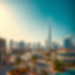 Skyline of Dubai showcasing real estate development