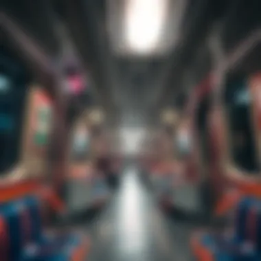 Interior view of a Dubai Metro train during peak hours