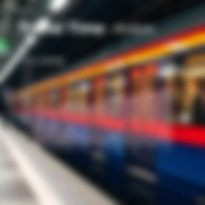 Graphic illustration showing peak and off-peak travel times